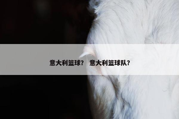 意大利篮球？ 意大利篮球队？