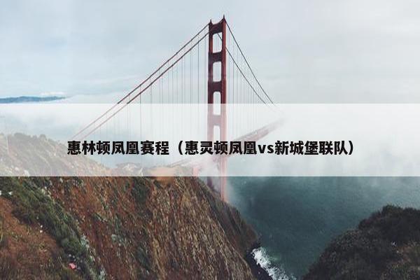 惠林顿凤凰赛程（惠灵顿凤凰vs新城堡联队）