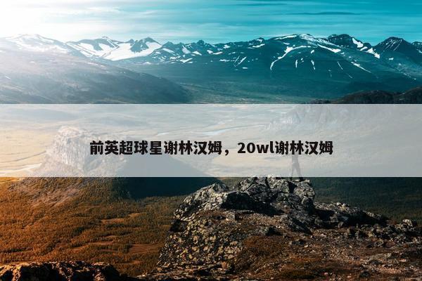 前英超球星谢林汉姆，20wl谢林汉姆