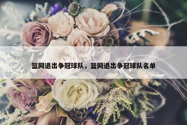 篮网退出争冠球队，篮网退出争冠球队名单