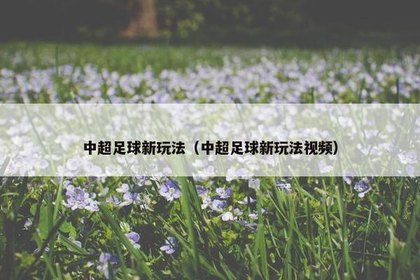 中超足球新玩法（中超足球新玩法视频）