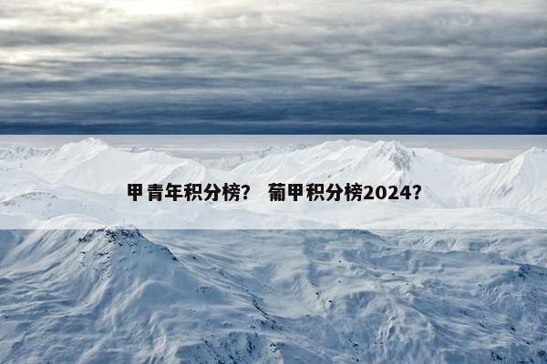 甲青年积分榜？ 葡甲积分榜2024？