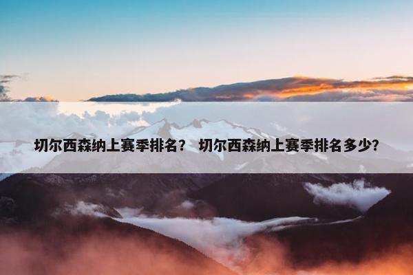 切尔西森纳上赛季排名？ 切尔西森纳上赛季排名多少？
