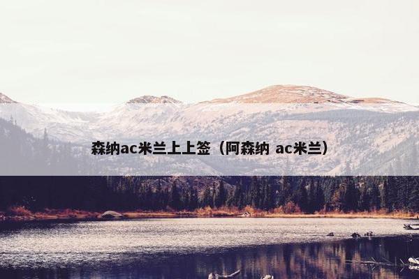 森纳ac米兰上上签（阿森纳 ac米兰）