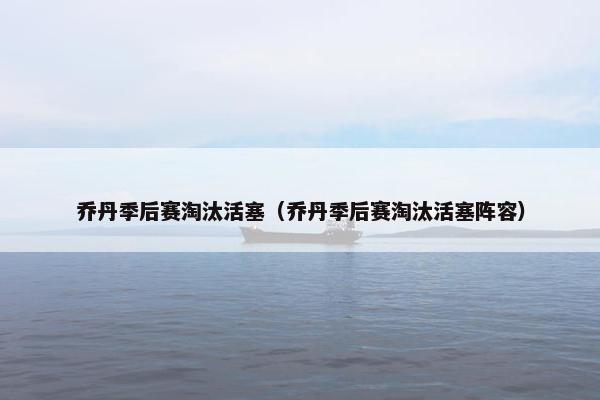 乔丹季后赛淘汰活塞（乔丹季后赛淘汰活塞阵容）