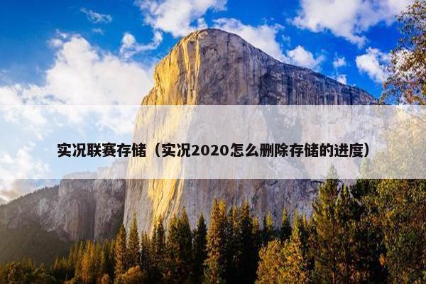 实况联赛存储（实况2020怎么删除存储的进度）