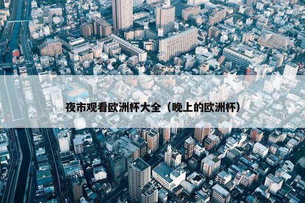 夜市观看欧洲杯大全（晚上的欧洲杯）