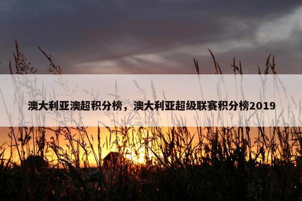 澳大利亚澳超积分榜，澳大利亚超级联赛积分榜2019