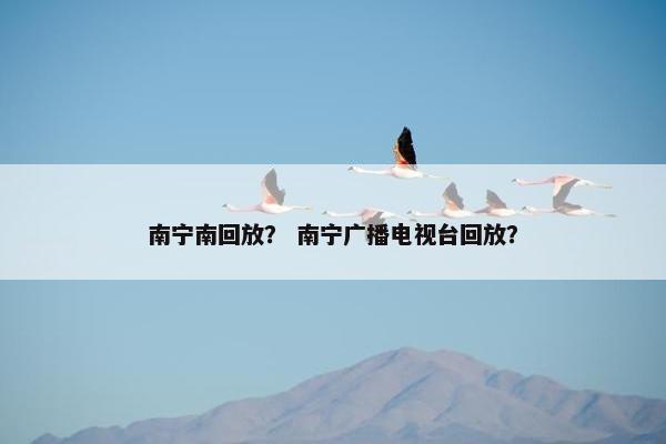南宁南回放？ 南宁广播电视台回放？