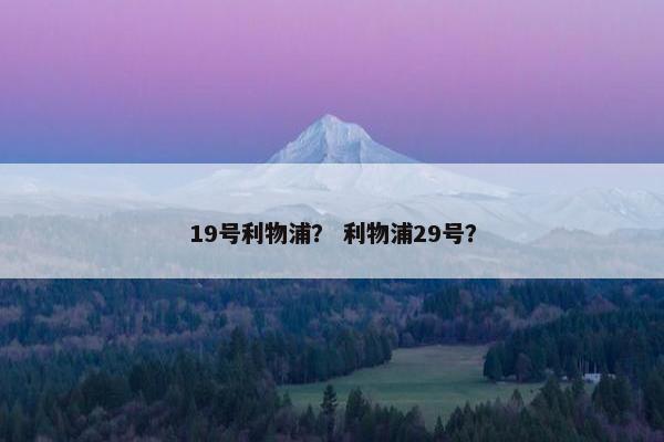 19号利物浦？ 利物浦29号？