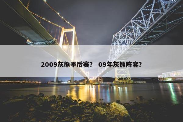 2009灰熊季后赛？ 09年灰熊阵容？