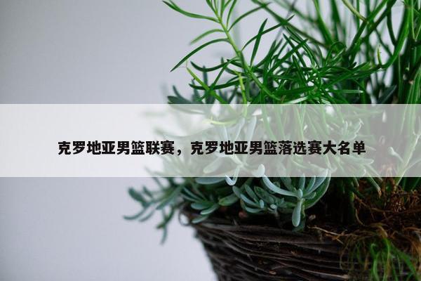 克罗地亚男篮联赛，克罗地亚男篮落选赛大名单