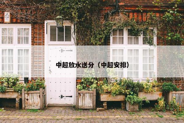 中超放水送分（中超安排）
