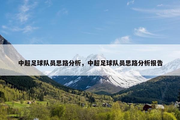 中超足球队员思路分析，中超足球队员思路分析报告