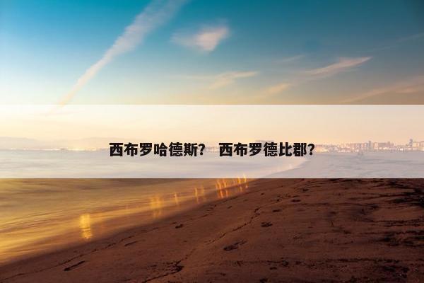 西布罗哈德斯？ 西布罗德比郡？