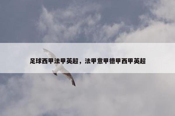 足球西甲法甲英超，法甲意甲德甲西甲英超