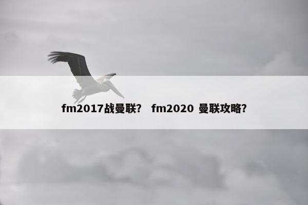 fm2017战曼联？ fm2020 曼联攻略？