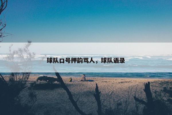 球队口号押韵骂人，球队语录