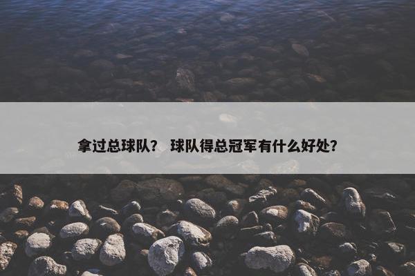 拿过总球队？ 球队得总冠军有什么好处？