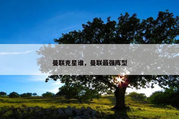曼联克星谁，曼联最强阵型