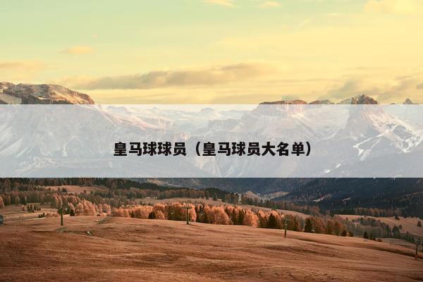 皇马球球员（皇马球员大名单）