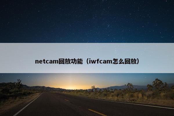 netcam回放功能（iwfcam怎么回放）