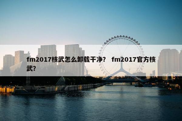 fm2017核武怎么卸载干净？ fm2017官方核武？