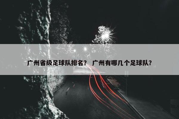 广州省级足球队排名？ 广州有哪几个足球队？