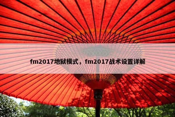 fm2017地狱模式，fm2017战术设置详解