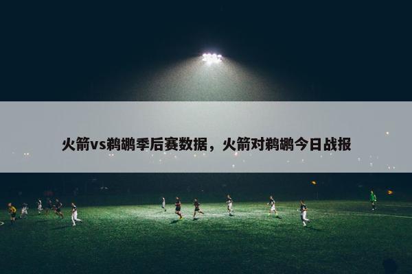 火箭vs鹈鹕季后赛数据，火箭对鹈鹕今日战报