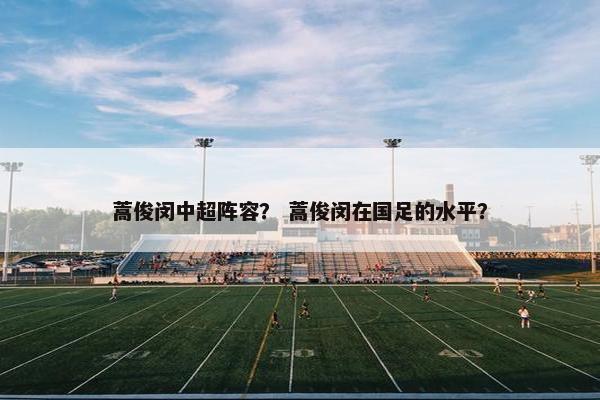 蒿俊闵中超阵容？ 蒿俊闵在国足的水平？