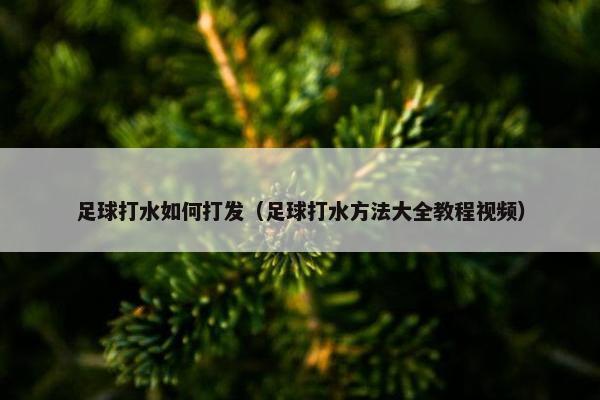 足球打水如何打发（足球打水方法大全教程视频）