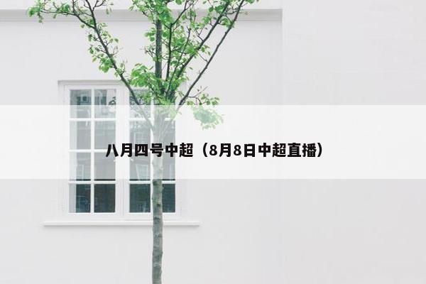 八月四号中超（8月8日中超直播）