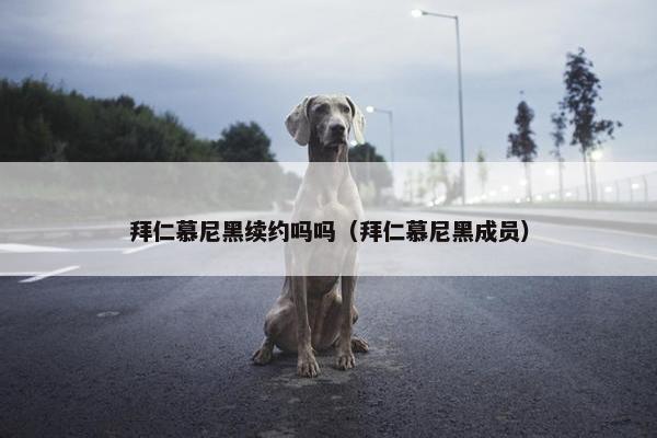 拜仁慕尼黑续约吗吗（拜仁慕尼黑成员）