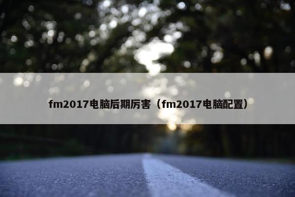 fm2017电脑后期厉害（fm2017电脑配置）