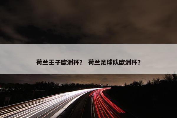 荷兰王子欧洲杯？ 荷兰足球队欧洲杯？