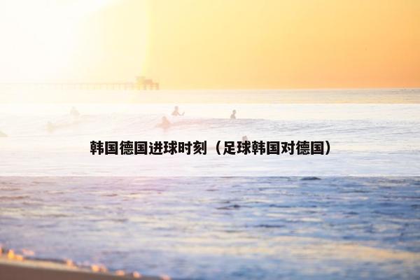 韩国德国进球时刻（足球韩国对德国）