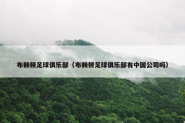 布赖顿足球俱乐部（布赖顿足球俱乐部有中国公司吗）