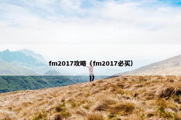 fm2017攻略（fm2017必买）