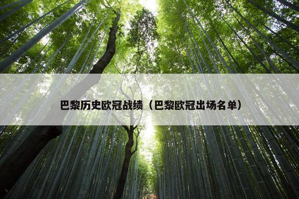 巴黎历史欧冠战绩（巴黎欧冠出场名单）