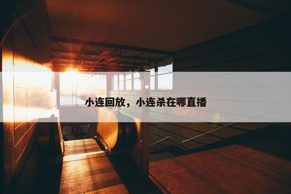 小连回放，小连杀在哪直播