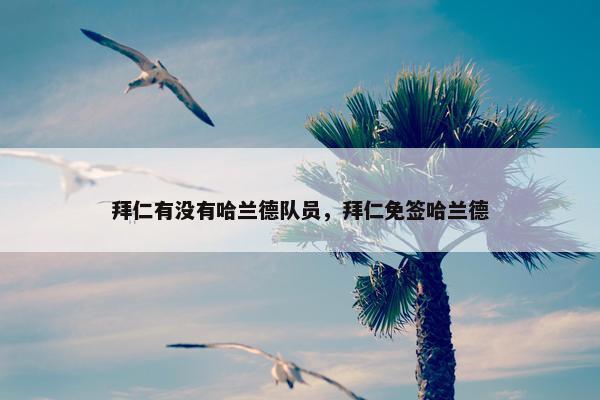 拜仁有没有哈兰德队员，拜仁免签哈兰德