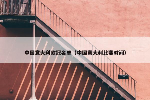 中国意大利欧冠名单（中国意大利比赛时间）